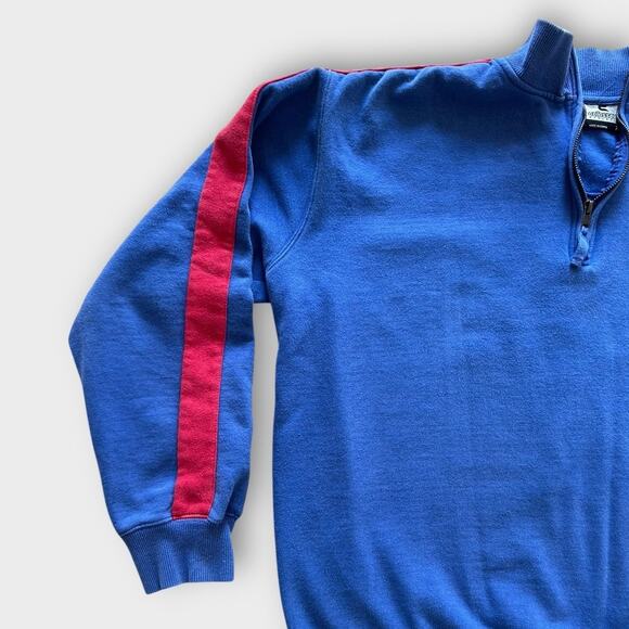 Vintage Kansas KU Jayhawks Embroidered Logo 1/4 Zip Pullover Sweatshirt sz XXL - Picture 4 of 9